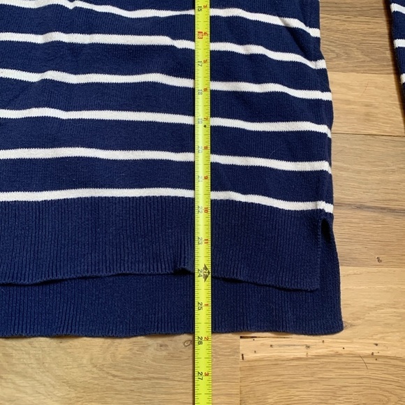 Liz Claiborne Crewneck Long Sleeve Blue & White Striped Knitted Top Women’s XXL - Picture 8 of 11